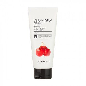 Очищаюча пінка для вмивання з ацеролом для обличчя Tony Moly Clean Dew Foam Cleanser Acerola 180ml pe-5469 фото