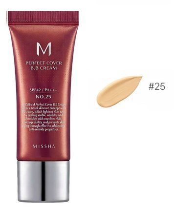 ВВ Крем Матирующий С Идеальным Покрытием Missha M Perfect Cover BB Cream SPF42 PA+++ 20ml, 25 оттенок -тёплый беж vv-6743 фото