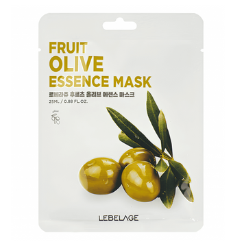 Тканинна маска для обличчя з оливковою олією Lebelage Fruit Olive Essence Mask 25ml tk-92192 фото