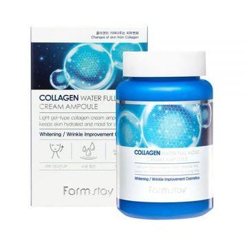 Увлажняющий крем-сыворотка с коллагеном для лица FarmStay Collagen Water Full Moist Cream Ampoule 250ml uv-4107 фото