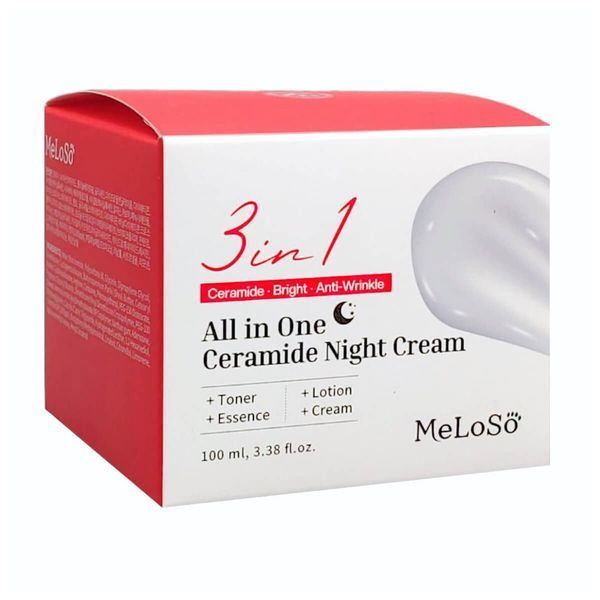Нічний крем з церамідами універсальний 3-в-1 Meloso 3in1 All in One Ceramide Night Cream 100ml kr-08271 фото