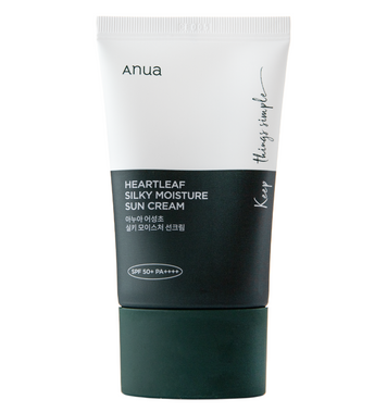 Солнцезащитный крем для лица Anua Heartleaf Silky Moisture Sun Cream SPF 50+ PA++++ 50ml so-10636 фото