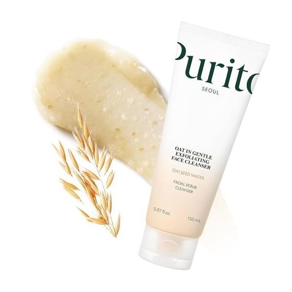 Пінка для вмивання відлущуюча з насінням вівса Purito Oat In Gentle Exfoliating Face Cleanser 150ml pe-03904 фото