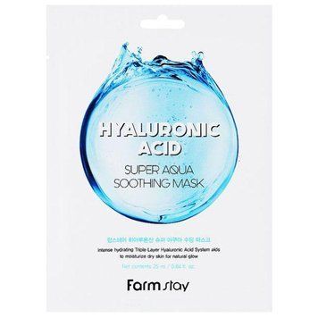 Тканевая маска для лица с гиалуроновой кислотой FarmStay Hyaluronic Acid Super Aqua Soothing Mask tk-9977 фото