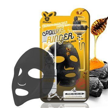 Очищающая питательная маска с древесным углем и медом Elizavecca Black Charcoal Honey Deep Power Ringer Mask Pack 23ml tk-4943 фото