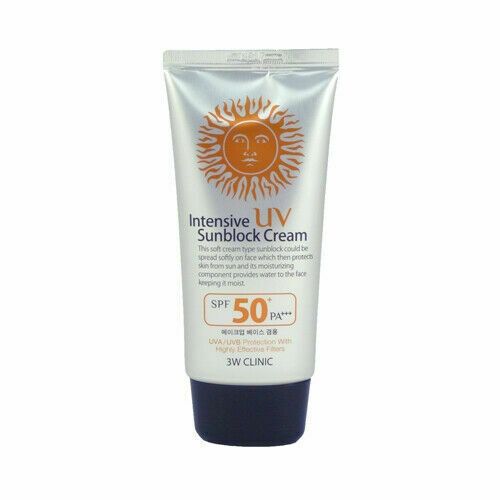 Солнцезащитный крем с арбутином 3W Clinic Intensive UV Sun Block Cream SPF50 PA 70ml so-3125 фото