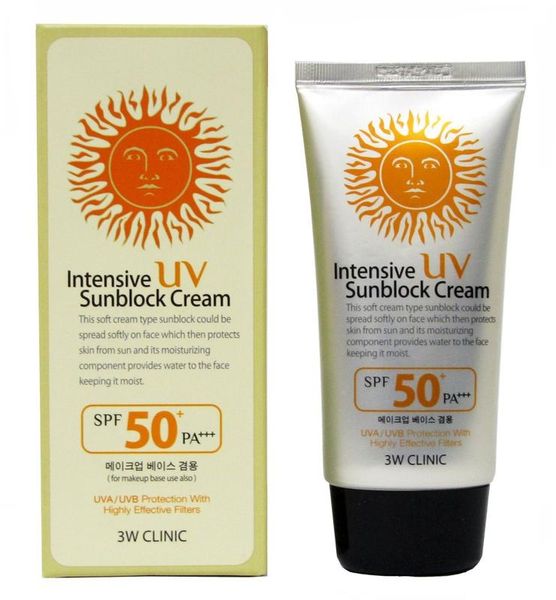 Солнцезащитный крем с арбутином 3W Clinic Intensive UV Sun Block Cream SPF50 PA 70ml so-3125 фото