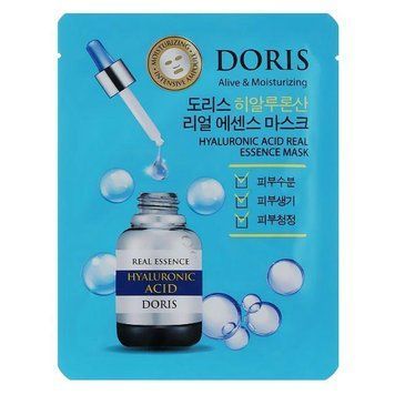Ампульна маска з гіалуроновою кислотою DORIS HYALURONIC ACID REAL ESSENCE MASK 25ml tk-8680 фото