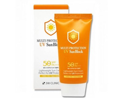 Солнцезащитный крем увлажняющий 3W Clinic Multi Protection UV Sun Block SPF50 PA 70ml so-3126 фото