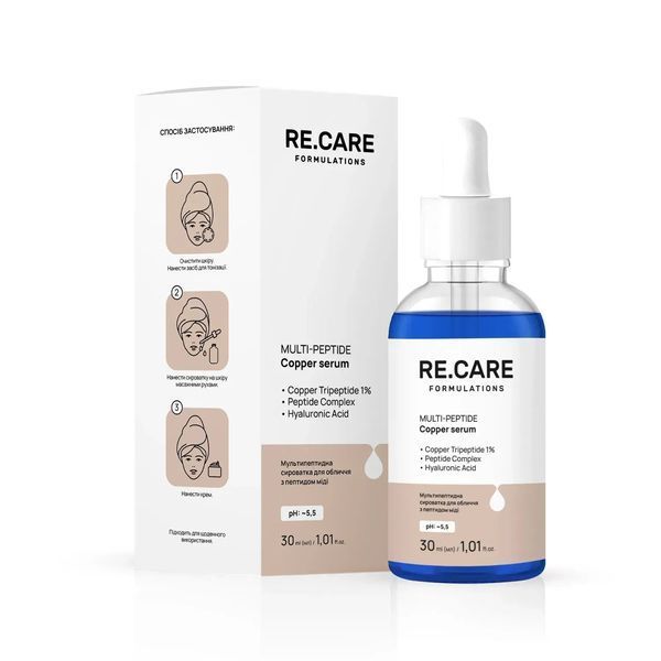 Мультипептидная сыворотка для лица с медным пептидом Multi-Peptide Copper Serum RECARE 30 мл re-11500 фото