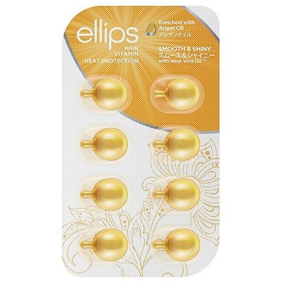 Витамины для волос Роскошное сияние с маслом Алоэ Вера Ellips Hair Vitamin Smooth Shiny With Aloe Vera Oil, 8x1ml 0057 фото