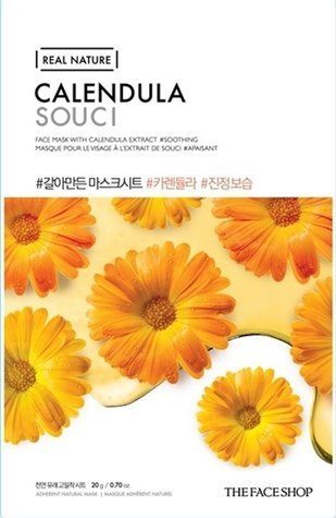 Протизапальна тканинна маска з екстрактом календули The Face Shop 20g tk-3890 фото