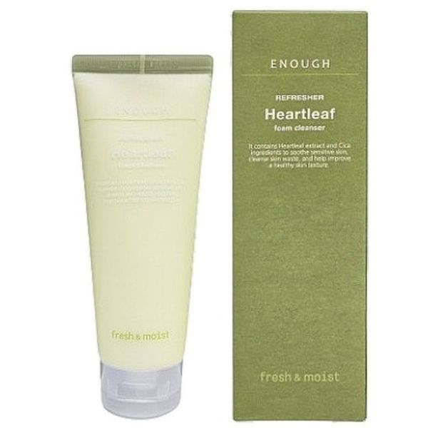 Пінка для вмивання з екстрактом центелли та хауттюйнії ENOUGH Refresher Heartleaf Foam Cleanser 100m pe-11448 фото