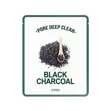 Маска тканинна, що очищає з деревним вугіллям A"pieu Pore Deep Clear Black Charcoal Mask 25ml tk-3285 фото