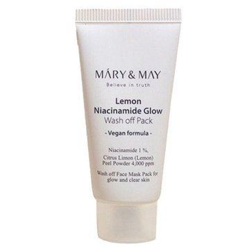 Глиняна маска для сяйва шкіри Mary&May Lemon Niacinamide Glow Wash off Pack 30g ma-7907 фото