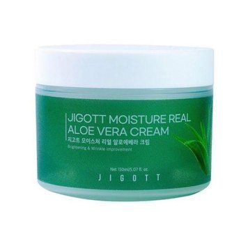 Зволожуючий крем для обличчя Jigott Moisture Real Aloe Vera Cream 150ml au-8570 фото