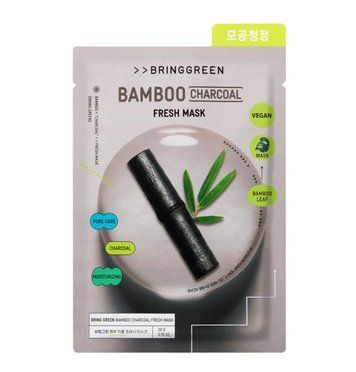 Маска для обличчя BRINGGREEN [Global-Only] Bamboo Charcoal Fresh Mask Sheet br-02811 фото