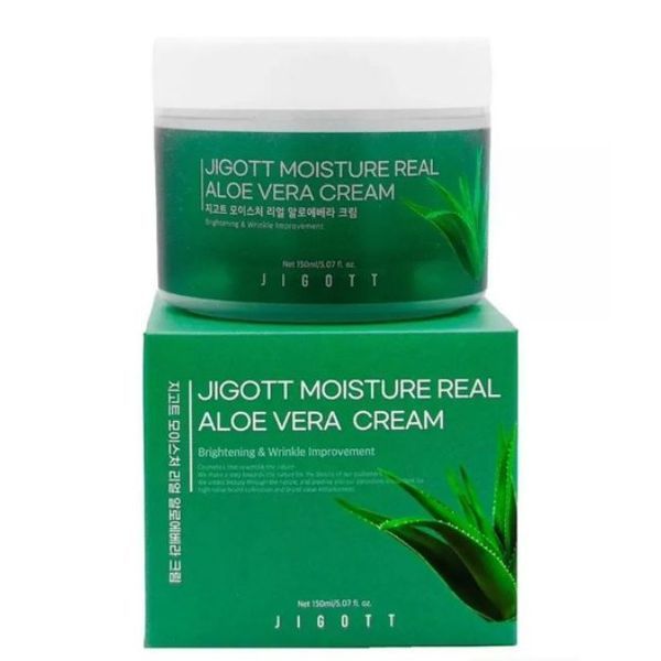 Зволожуючий крем для обличчя Jigott Moisture Real Aloe Vera Cream 150ml au-8570 фото