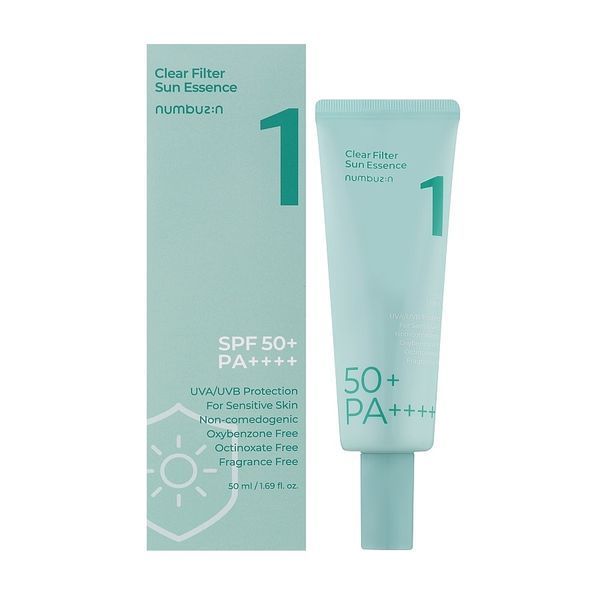 Солнцезащитная эссенция для лица Numbuzin No.1 Clear Filter Sun SPF50+ PA++++ 50ml so-81705 фото