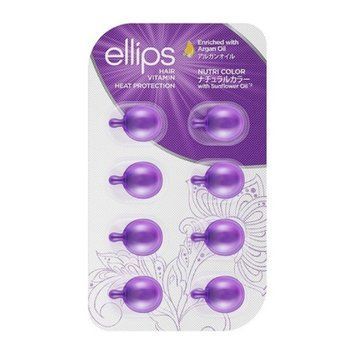 Вітаміни для волосся "Сяйво кольору" Ellips Hair Vitamin Nutri Color Nutri With Triple Care 2x1ml vo-7653 фото