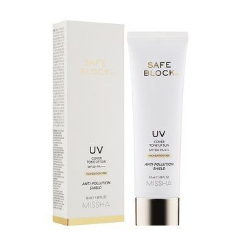 Сонцезахисний крем MISSHA SAFE_BLOCK_RX_COVER_TONE_UP_SUN_SPF50+PA++++_[FOUNDATION_FREE] 50мл li-23486 фото