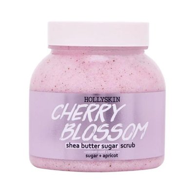 Сахарный скраб с маслом ши и перлитом Hollyskin Shea Butter Sugar Scrub Cherry Blossom, 300ml 0276h фото