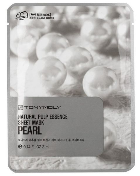 Тканинна маска освітлювальна з перловою пудрою Tony Moly Pureness 100 Pearl Mask Sheet 21ml tk-3694 фото