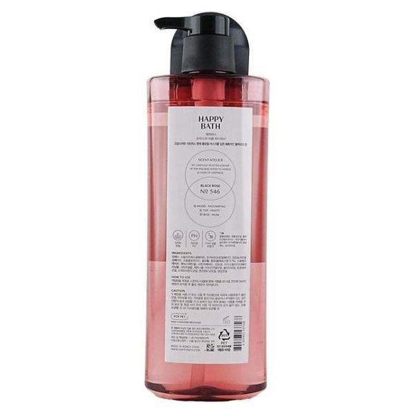Гель для душу Happy Bath Moisture Perfume Body Wash Black Rose 760g ge-11131 фото