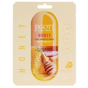 Ампульна маска для обличчя з екстрактом меду JIGOTT HONEY REAL AMPOULE MASK 27ml tk-8628 фото