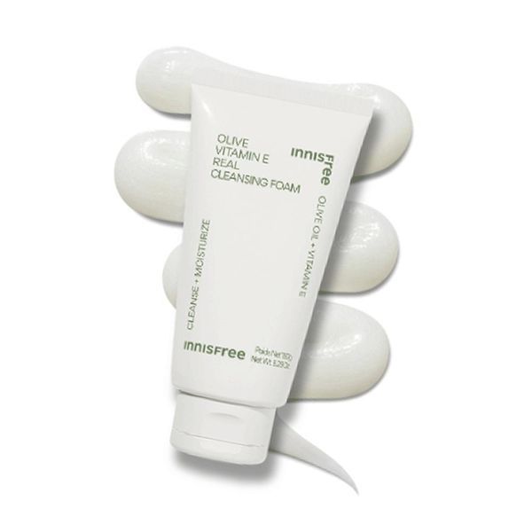 Пінка для вмивання з оливковою олією Innisfree Olive Vitamin E Real Cleansing Foam 150g pe-90919 фото