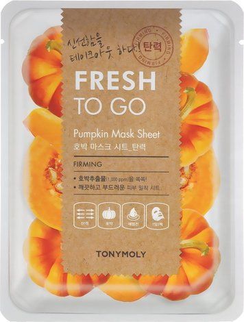Маска тканинна для обличчя з гарбузом Tony Moly Fresh To Go Mask Sheet Pumpkin 25g au-6412 фото