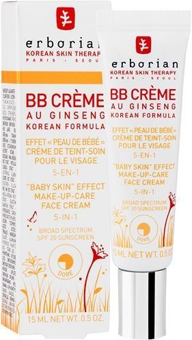 BB-крем багатофункціональний з женьшенем для обличчя Erborian Dore BB Cream 5in1 SPF20 15ml vv-4572 фото