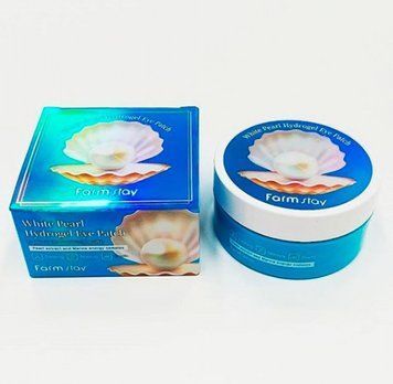 Патчі гідрогелеві з екстрактом перлів Farmstay White Pearl Hydrogel Eye Patch 60шт pa-3540 фото