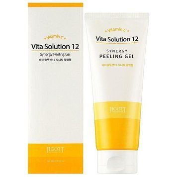 Осветляющий гель-пилинг для лица с витамином Jigott Vita Solution 12 Synergy Peeling Gel 180ml li-9205 фото