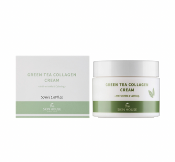 Зміцнювальний крем із зеленим чаєм та колагеном THE SKINHOUSE Green Tea Collagen Cream th-23439 фото