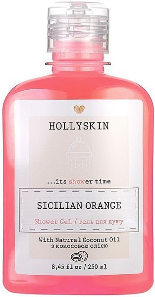 Гель для душу натуральний з ароматом апельсину сицилійського Hollyskin Sicilian Orange 250ml ge-5381 фото