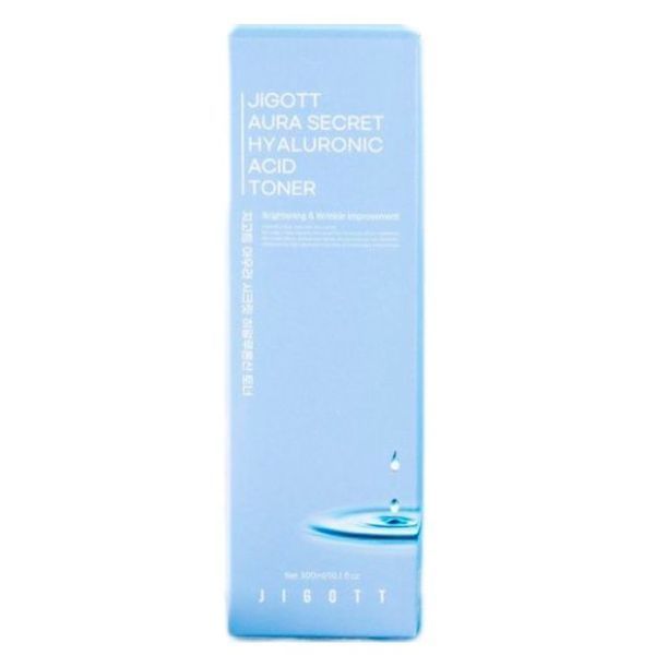 Зволожуючий тонер із гіалуроновою кислотою Jigott Aura Secret Hyaluronic Acid Toner 300ml to-8582 фото
