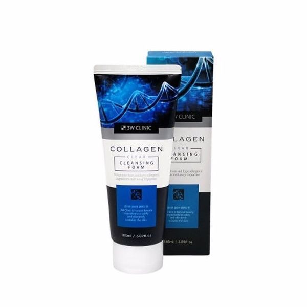 ПІНКА ДЛЯ ВМИВАННЯ 3w clinic COLLAGEN CLEAR CLEANSING FOAM 180 мл wc-07453 фото