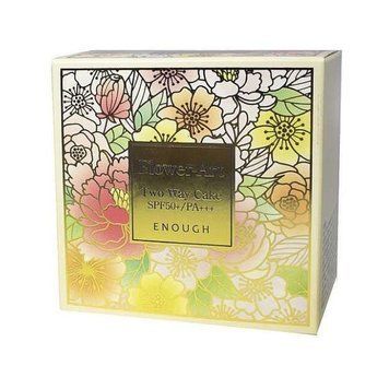 Пудра компактная с запасным блоком Enough Flower-Art Twoway cake(include. Refill) 13 pu-8767 фото