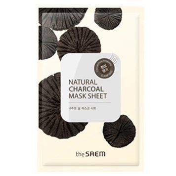 Маска тканевая очищающая с порошком древесного угля The Saem Natural Charcoal Mask Sheet 21ml tk-4065 фото