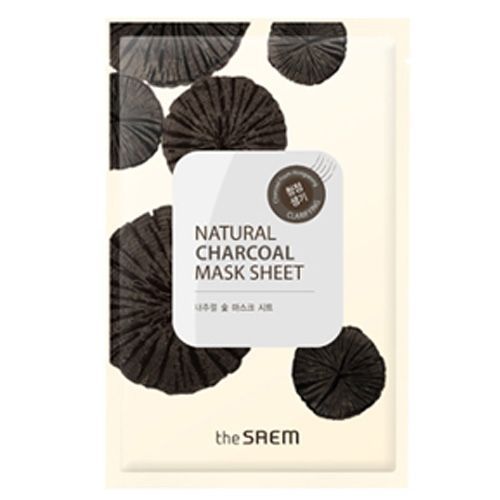 Маска для очищення тканинна з порошком деревного вугілля The Saem Natural Charcoal Mask Sheet 21ml tk-4065 фото