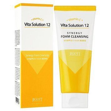 Очищаюча пінка для обличчя Jigott Vita Solution 12 Synergy Foam Cleansing 180ml li-9207 фото