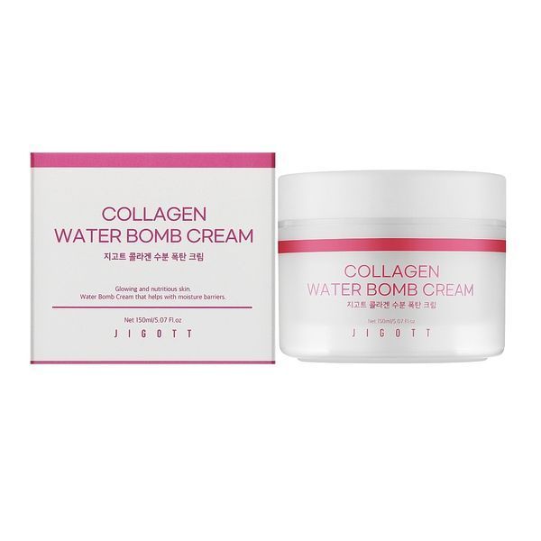 Зволожувальний крем для обличчя з колагеном Jigott Collagen Water bomb Cream 150ml au-82867 фото